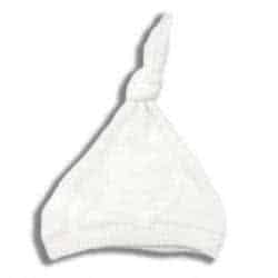 Nanaf Organic czapka z supełkiem biała - 56-104864