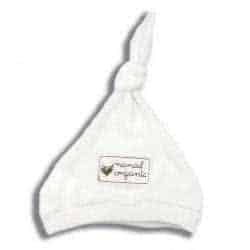 Nanaf Organic czapka z supełkiem biała - 56-104865