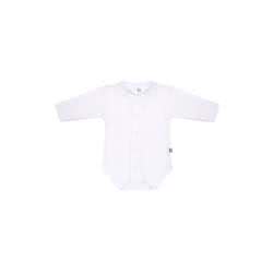 Białe bawełniane body koszulowe chłopięce, r.62-86-204740