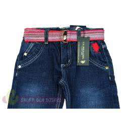 U.S. Polo Assn. spodnie jeansowe z paskiem-2517